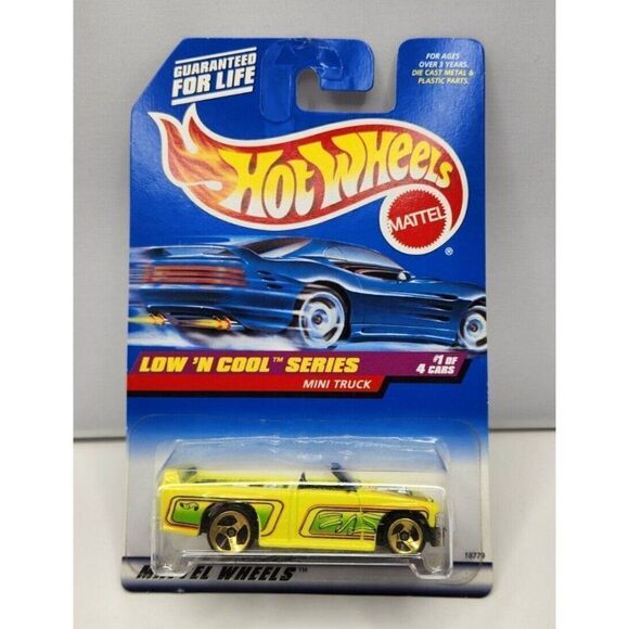 Vintage Hot Wheels Mini Truck  Low 'N Cool Series #1 of 4 car Collector Yellow - Picture 1 of 10